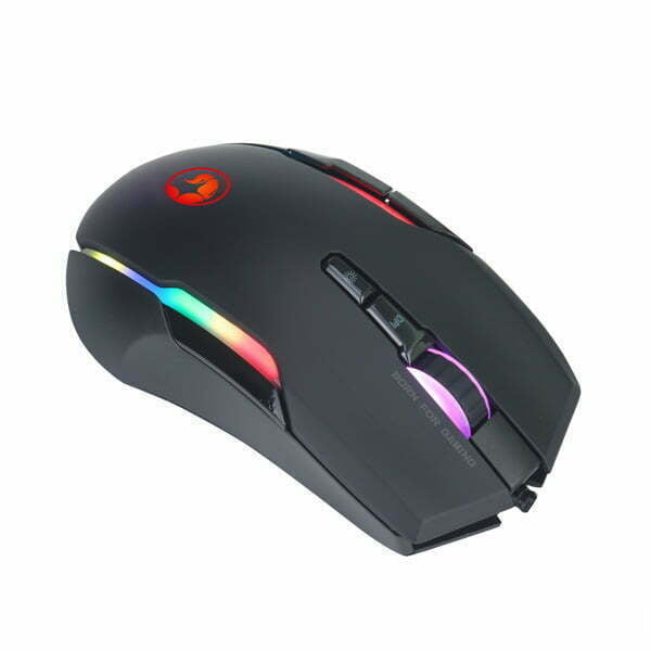 Marvo Mysz G945, 10000DPI, optyczna, 9kl., przewodowa USB, czarna, do gry, podświetlenie RGB-3