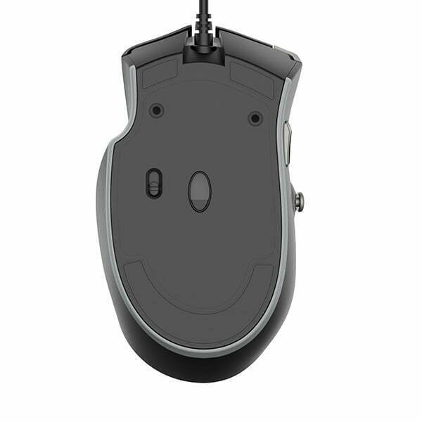 Marvo Mysz G960, 9000DPI, optyczna, 12kl., przewodowa USB, czarna, do gry, podświetlana, boczny joystick-4