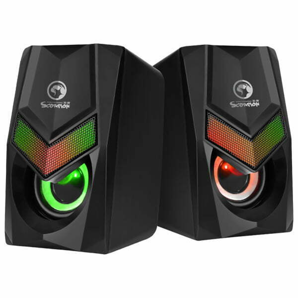 Marvo głośniki SG-118, 2.0, 6W, czarne, regulacja głośności, do gry, 150Hz-20kHz, RGB-4