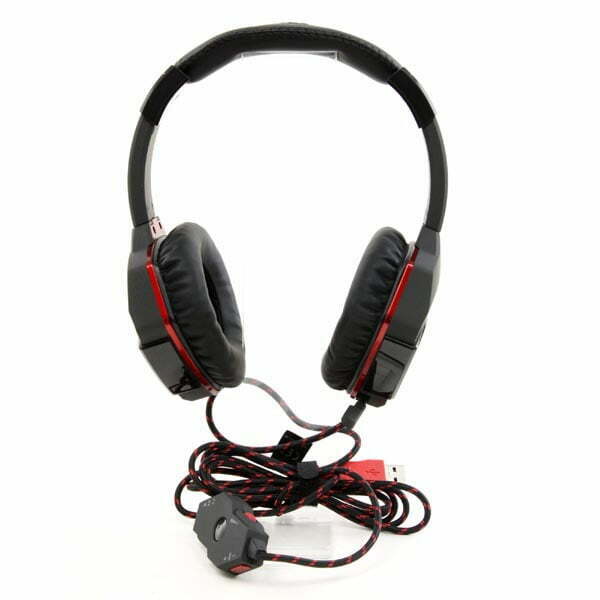 A4Tech G501, słuchawki z mikrofonem, regulacja głośności, czarna, 7.1 (virtual), słuchawki, USB-4