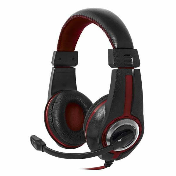 Defender Warhead G-185, Gaming Headset, słuchawki z mikrofonem, regulacja głośności, czarno-czerwona, 2x 3.5 mm jack-1