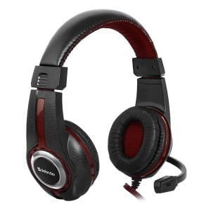 Defender Warhead G-185, Gaming Headset, słuchawki z mikrofonem, regulacja głośności, czarno-czerwona, 2x 3.5 mm jack-2