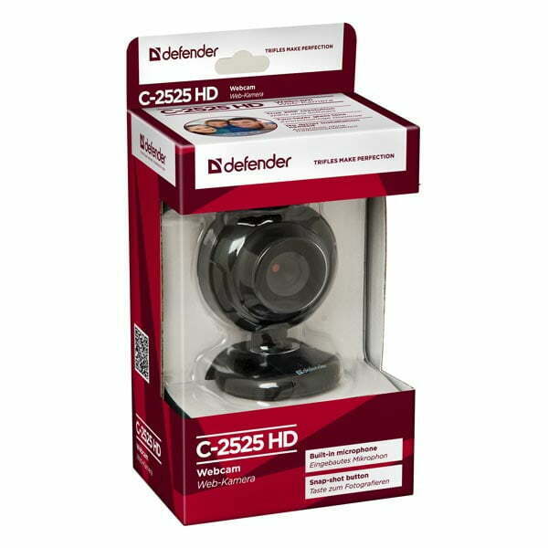 Defender Web kamera C-2525HD, 2 Mpix, USB 2.0, czarna, na notebook/LCD-2