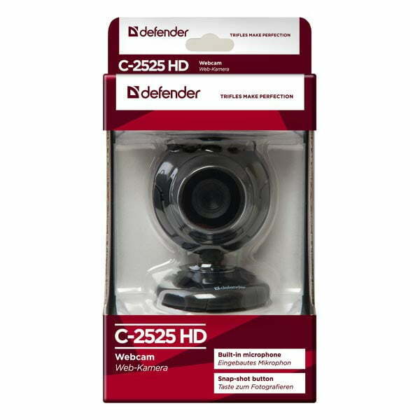 Defender Web kamera C-2525HD, 2 Mpix, USB 2.0, czarna, na notebook/LCD-3