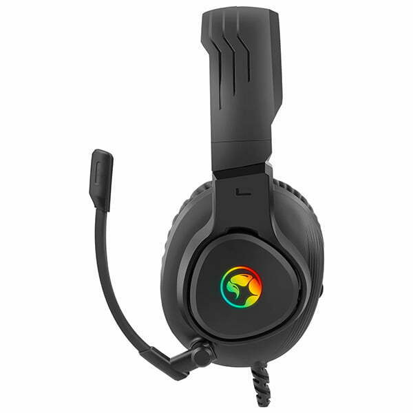 Marvo HG8958, słuchawki z mikrofonem, regulacja głośności, czarna, do gry, 3.5 mm jack + rozdvojka + USB-2