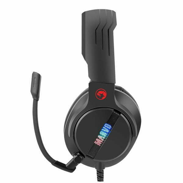 Marvo HG9065, słuchawki z mikrofonem, regulacja głośności, czarna, 7.1 (virtual), do gry-2