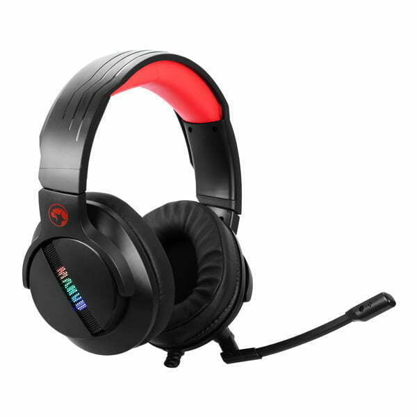 Marvo HG9065, słuchawki z mikrofonem, regulacja głośności, czarna, 7.1 (virtual), do gry-3