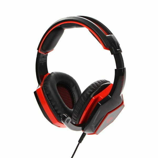 RED FIGHTER H2, Gaming Headset, słuchawki z mikrofonem, regulacja głośności, czarno-czerwona, 2x 3.5 mm jack-1