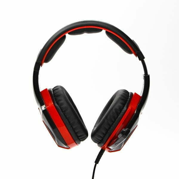 RED FIGHTER H2, Gaming Headset, słuchawki z mikrofonem, regulacja głośności, czarno-czerwona, 2x 3.5 mm jack-2