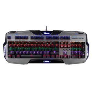 E-BLUE Mazer Mechanical 729, klawiatura US, do gry, podświetlana, niebieskie przełączniki rodzaj przewodowa (USB), czarna, mechani-1
