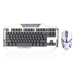 E-BLUE Auroza, zestaw klawiatura z optyczną mysz do gier, US, do gry, przewodowa (USB), biała-2