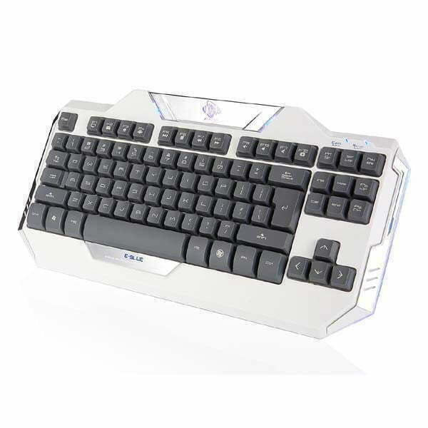 E-BLUE Auroza, zestaw klawiatura z optyczną mysz do gier, US, do gry, przewodowa (USB), biała-3