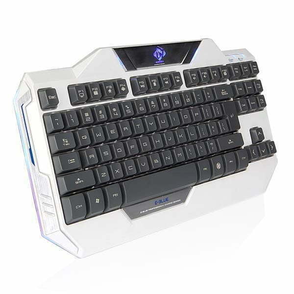 E-BLUE Auroza, zestaw klawiatura z optyczną mysz do gier, US, do gry, przewodowa (USB), biała-5
