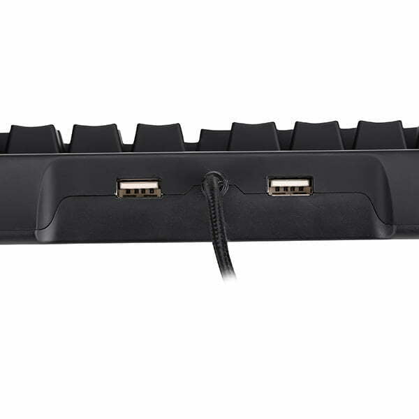 Marvo KG965G, klawiatura US, do gry, niebieskie przełączniki rodzaj przewodowa (USB), czarna, mechaniczna, podświetlenie RGB-3