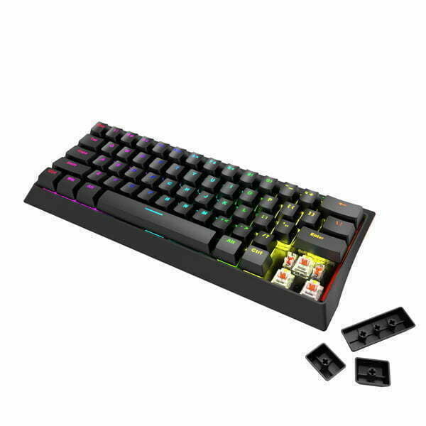 Marvo KG962 EN - R, klawiatura US, do gry, mechaniczna rodzaj przewodowa (USB), czarna, podświetlenie, czerwone przełączniki-3