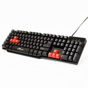 RED FIGHTER K1, klawiatura US, do gry, podświetlona rodzaj przewodowa (USB), czarna, 3 kolory podświetlania-1