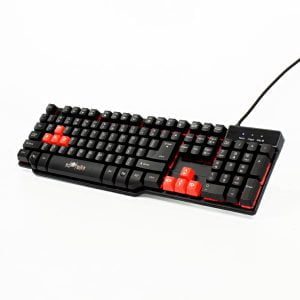 RED FIGHTER K1, klawiatura US, do gry, podświetlona rodzaj przewodowa (USB), czarna, 3 kolory podświetlania-2