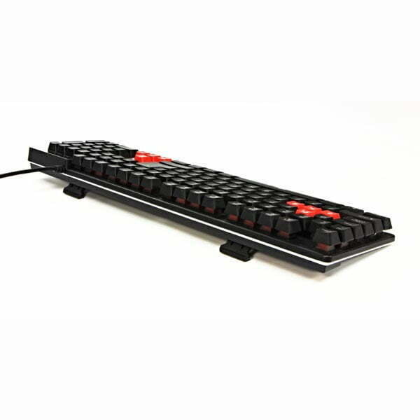 RED FIGHTER K1, klawiatura US, do gry, podświetlona rodzaj przewodowa (USB), czarna, 3 kolory podświetlania-11