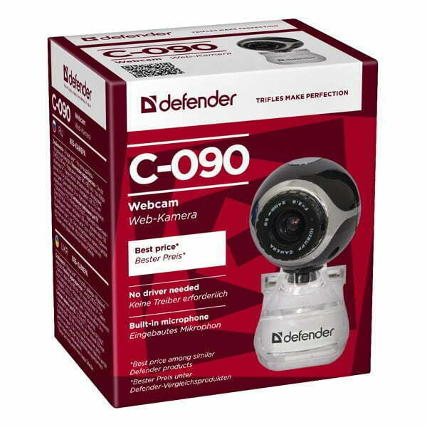 Defender Web kamera C-090, 0.3 Mpix, USB 2.0, czarna, na notebook/LCD-4